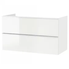 New IKEA GODMORGON Bathroom vanity 39 3/8” Wide high gloss white 803.440.94