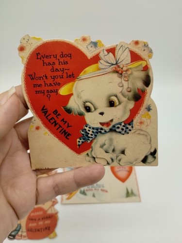 Lit Of 5 Vintage San Valentino Scrapbooking Giornale Spazzatura Ephemera - Foto 2 di 12