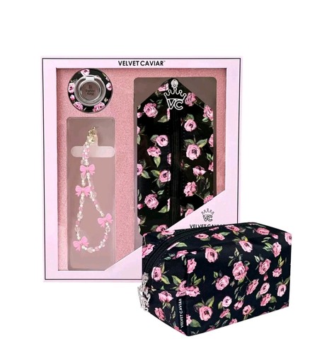 VELVET CAVIAR Phone Accessories Set - Pink Rose Floral - 第 1/2 張圖片