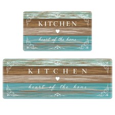 Kitchen Rugs Farmhouse Cushioned anti Fatigue Kitchen Mats 2 Piece Set Non Slip