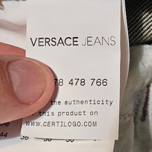 Versace Jeans Herren Größe 36 x 34 Regular Fit Distressed Denim Straight Neu mit Etikett - Bild 12 von 15