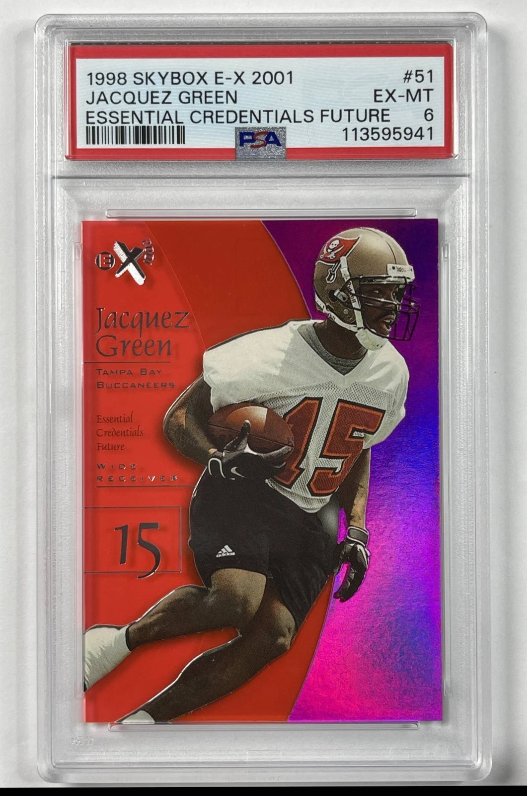 Jacquez Green Skybox E-X2001 #51 Essential Credentials Future