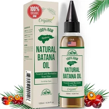 Batana Oil For Hair Growth | 100% Organic Raw 4.04 Fl Oz (Pack of 1) 