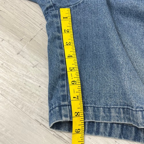 IC Isaacs Vintage High Rise Pleated Front 8" Blue Denim Shorts No Size Tag - Bild 7 von 7