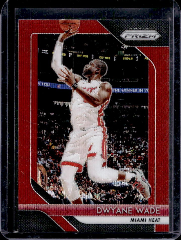 2018-19 Panini Prizm Dwyane Wade Prizm Ruby Wave #206 Heat