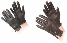Shires Aubrion Ladies Leather Riding Gloves XS Black