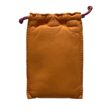 Auth HERMES Pochette Pillow PM - Orange Agneau Milo Pouch