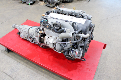 TOYOTA 1JZ-GTE VVTI 2.5L JDM TURBO MOTOR, ECU FRONT SUMP WIRING