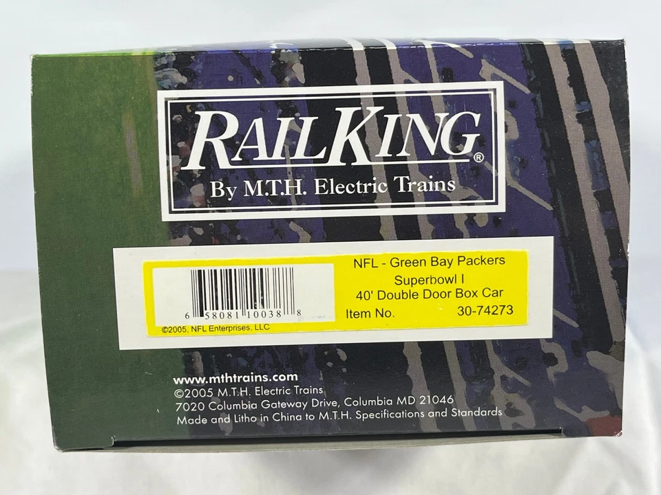 MTH Green Bay Packers Super Bowl #1 Double Door 40' Box Car 30-74273 NIB - Image 2 of 2