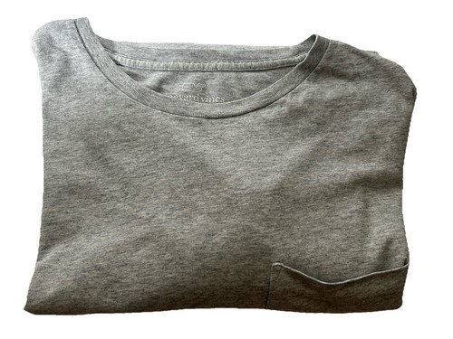 T-shirt Vineyard Vines uomo XL vintage balena manica corta tasca colore grigio balena - Foto 5 di 5