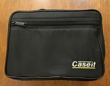 Vintage Case It Audio Cassette Storage Zip Carry Bag Holds 24 Tapes Handle