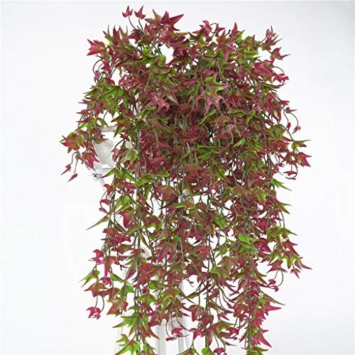Artificial Vine, Hanging Ivy Sweet Potato Leaves Sweet Potato Vine/Red/4 Pcs - Picture 6 of 6