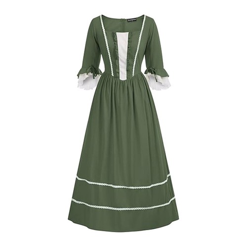 Damen Retro viktorianisch Mittelalter Hirtenmädchen Kleid Kostüm Anime Rollenspiel - Bild 12 von 26