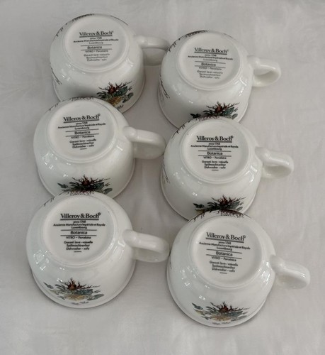 6er Set Villeroy & Boch Botanica Tasse & Untertasse Sets Tussilago + Myosotis alle sehr gut - Bild 6 von 8