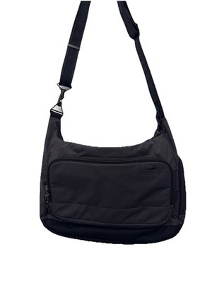 Pacsafe Citysafe LS200 Anti-Theft Black & Gray Crossbody Travel Bag Handbag RFID