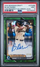 2024 *Blake Burke* BOWMAN CHROME AUTO GREEN LAVA /99 PSA 9 Mint Power HOT!!!