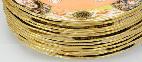 12 Antique Copeland Spode Imari 9 Inch Hand Painted Plates 1889 Pattern 2701 - Picture 5 of 13