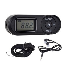 Portable Mini FM Radio with Earphone LCD Screen measuring only 80 x 28 x 20mm