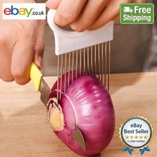 Stainless Steel Onion Slicer Holder Chopping Guide Potato Cutter Vegetable Tools