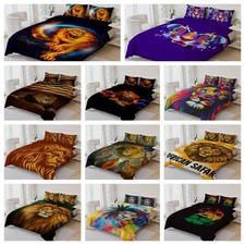 3D Lion Head Watercolor Background Quilt Cover Duvet Cover Comforter set