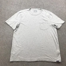 Faherty Shirt Mens Large Gray Sunwashed Organic Cotton Pocket Crewneck Tee