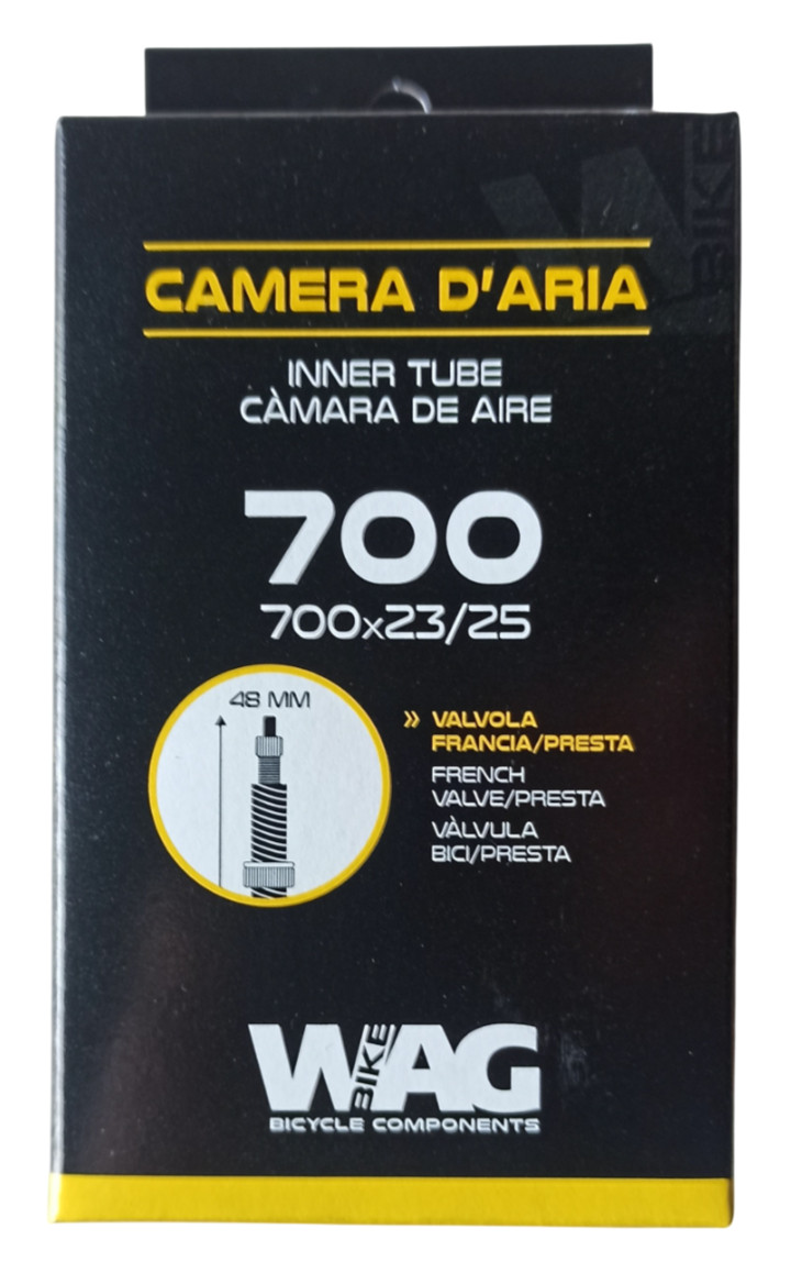 Camera d'aria WAG 700 x 23-25 valvola Presta 48 mm