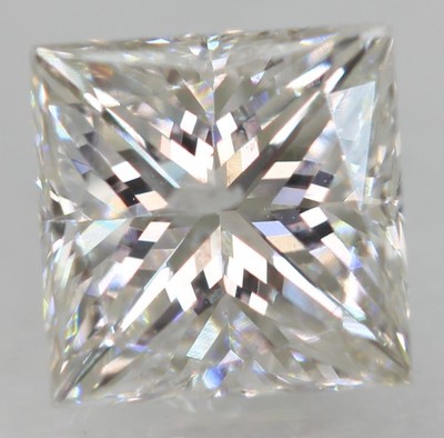 Certified 0.62 Carat E SI2 Princess Natural Enhanced MINED Diamond 4.7x4.68mm