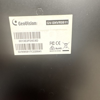 GeoVision GV-SNVR0811 8-Channel PoE IP Network NVR HDMI Ethernet 56V