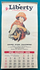 1925 LIBERTY Calendar GRAND STORE EQUIPMENT P...