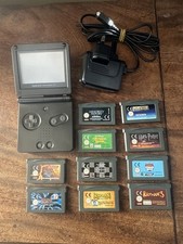 Nintendo Game Boy Advance SP Black Handheld includes 10 games bundle & Charger
