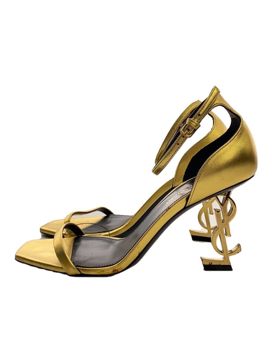 Saint Laurent Gold Leather Pumps Size 36