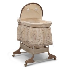 Rocking Bedside Bassinet - Portable Crib with Lights Sounds and Vibrations