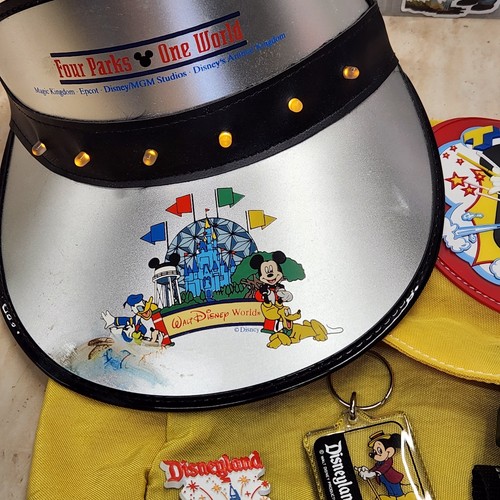 VINTAGE TOON DISNEY BACKPACK /HAT/COASTERS/MAGNETS AND KEY CHAINS LOT - Picture 2 of 9
