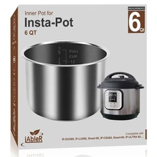 Instant Pot 6 Qt Genuine Inner Pot, Stainless Steel, Nonstick, for IP-DUO, LU...