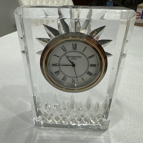Waterford Crystal Lismore Small Clock, 4.5” High - Retail: $200.00+ New Battery - Picture 4 of 8