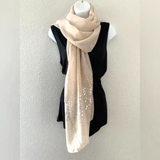 NEW Beige Scarf Women Men Soft Winter Shawl Wrap Elegant Gift