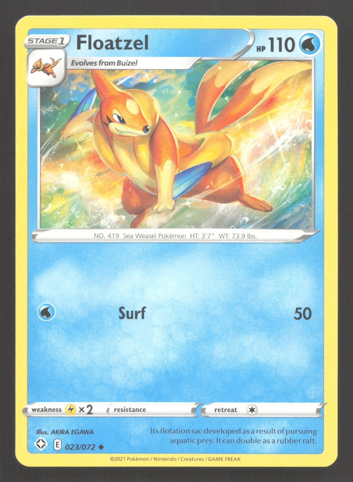 Floatzel 023/072 Shining Fates Uncommon Pokemon NM/M