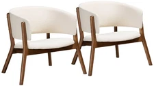 Baxton Studio Baron 2-Piece Living Room Accent Chair Set