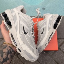 SNEAKERS NIKE SHOX RIDE 2 LIGHT BONE METALLIZZATO NERO RETRÒ II7635-002 TAGLIA 7