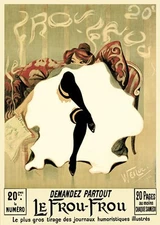 Vintage Le Frou-Frou Poster c1890s - Art Nouveau Illustrations 24x32” 🎨