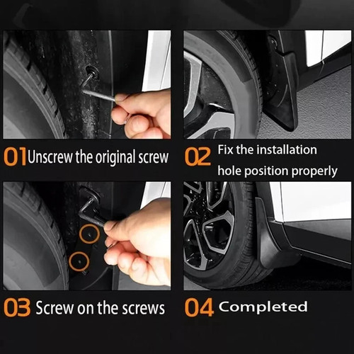 New Genuine Front & Rear Splash Guards Mud Flaps For 2024-2025 Hyundai Santa Fe - Picture 5 of 9