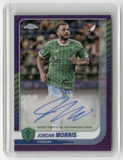 2025 Topps Chrome MLS - Purple Jordan Morris Auto 26/75 Seattle Sounders FC
