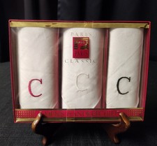 Vintage Paris Classic Men's Set of Handkerchief. Set of Three NOS