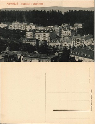 Postcard Mariánské Lázně Jägerstraße 1912 #