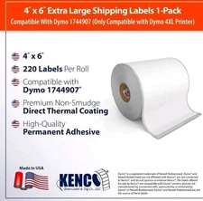 4x6 Shipping Address Postage Labels 1744907 Compatible For DYMO 4XL 220 Roll