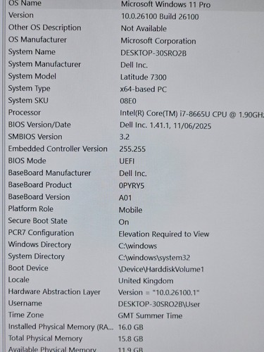 Dell Latitude 7300 FHD Touch 13.3" i7 8th Gen @ 1.90Ghz 16GB 512GB Win 11 Pro - Picture 11 of 14