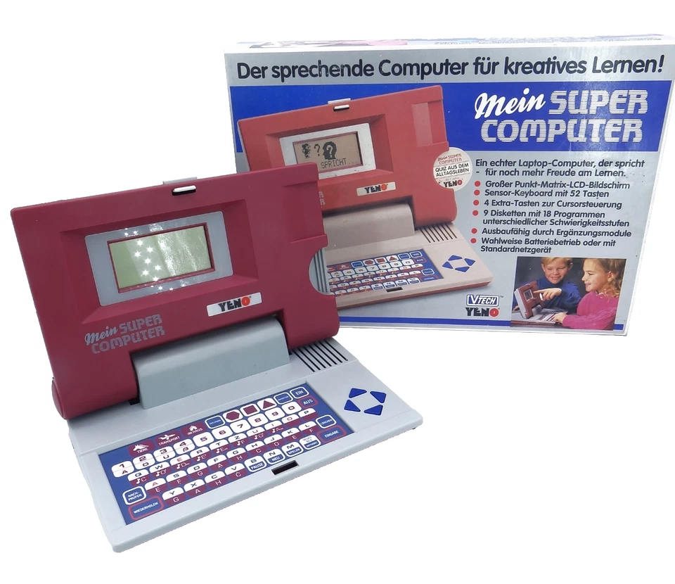Mein Super Computer Kinder Schule Vintage Lerncomputer 80er 90er Yeno V-Tech OVP