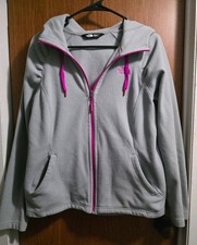 The North Face Women's Full Zip Hooded Jacket Gray, Size Large