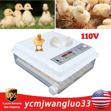 64 Eggs Incubator Digital Automatic Turning Hatcher Chicken Farm Hatching Eggs