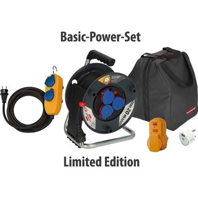 Brennenstuhl Power Set - 20m Garant Kabeltrommel - 5m Baustellenkabel 1509900016